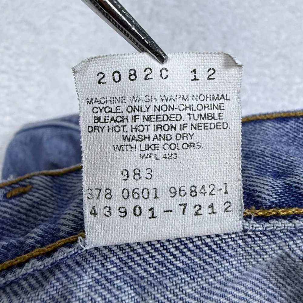 Levi's 901 Relaxed Straight Leg Jeans Mens 38x32 2001 Y2K Denim Distressed *READ